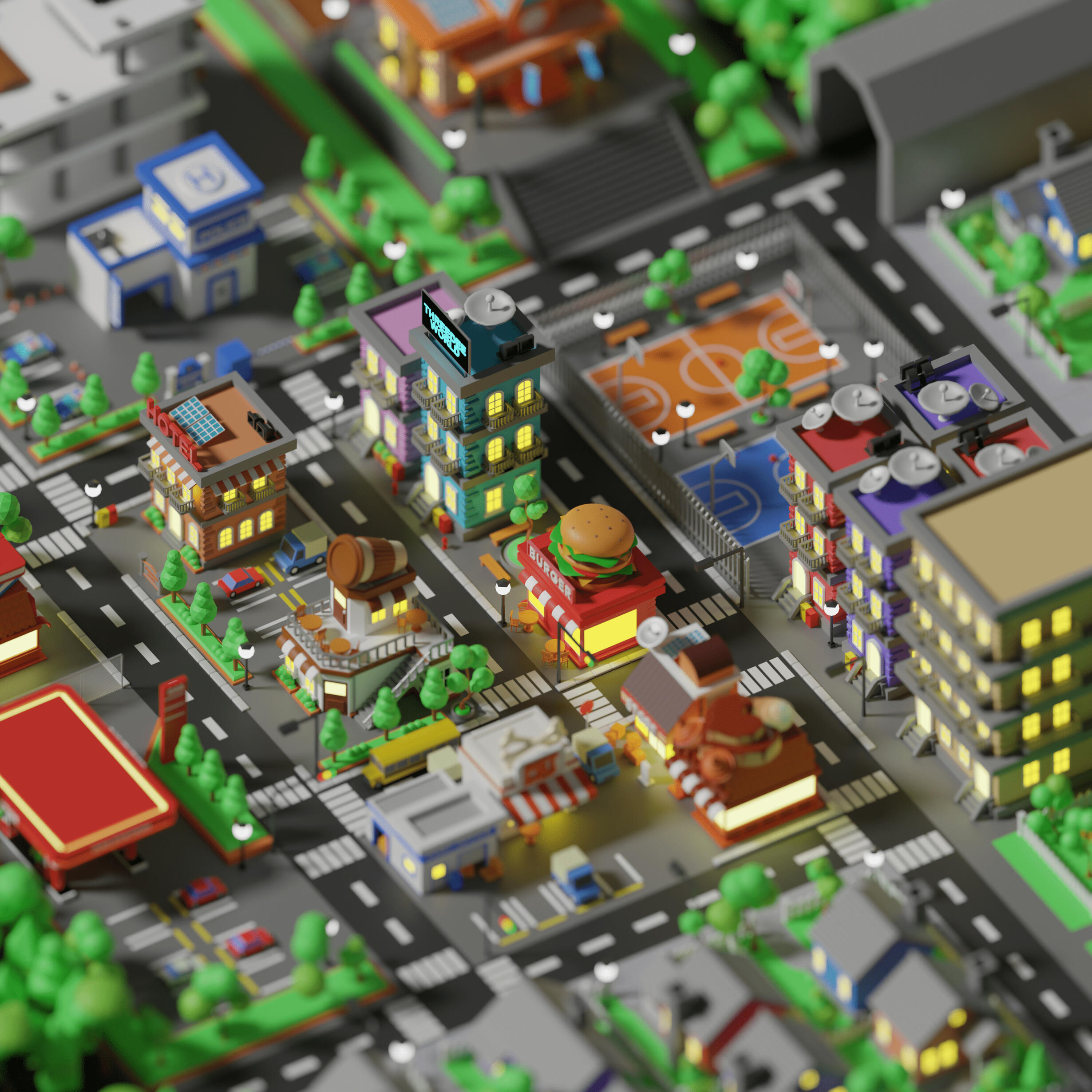 Preview of 3D world which you can build.